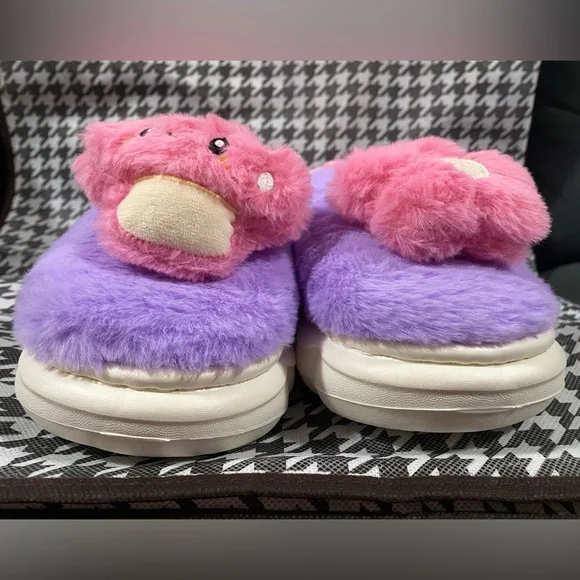 ⭐️New Fluffy Cloud Good Day Slippers & Eye Mask Set M/L - Picture 4 of 12